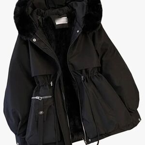 Unlisted Women's Black Puffer Coat with Hood